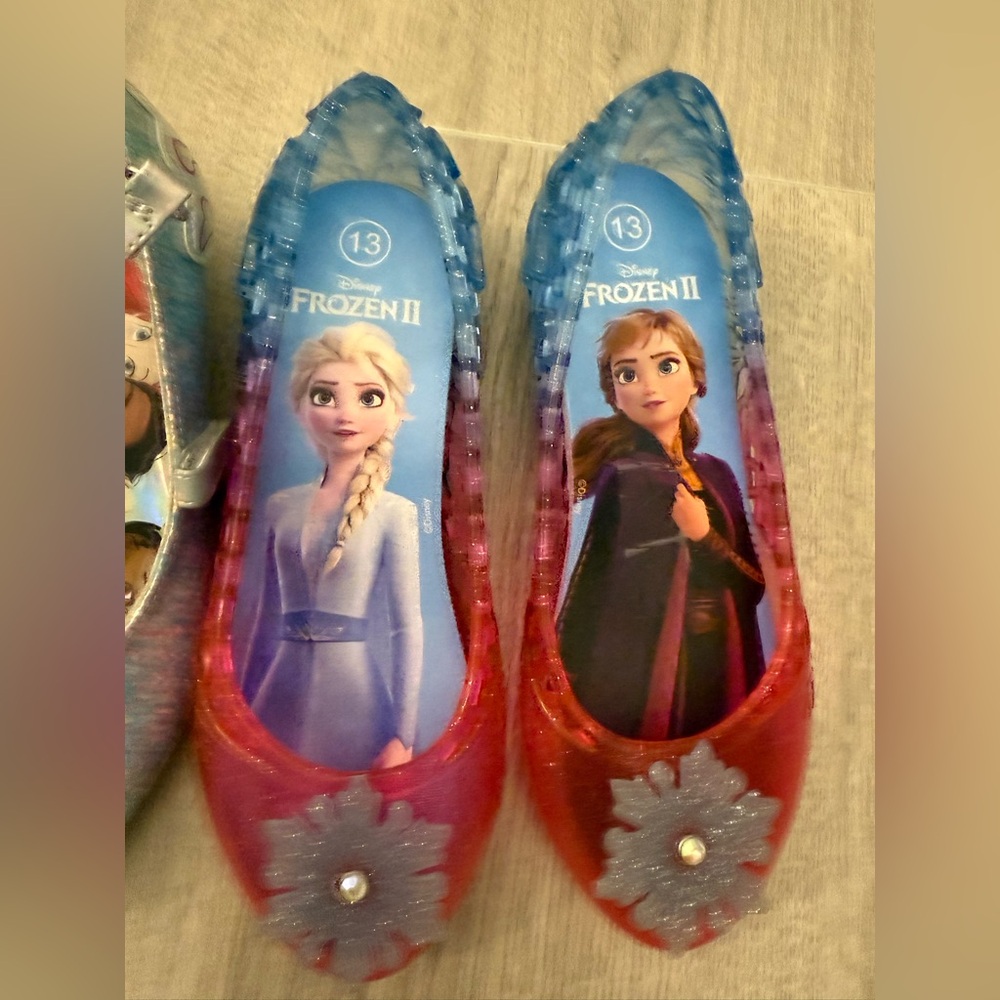 Disney Frozen II Glittery Kids' Shoes - Red and Blue size 13 Preowned